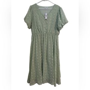 Baltic Born NWT Mika Sage Swiss dot dress